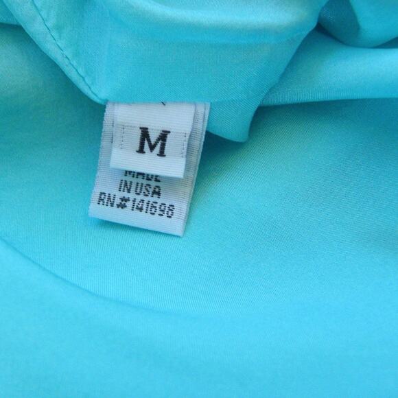 Ramy Brook High Low Halter Maxi Midi Dress Aqua Blue Backless Beachy Boho Resort - Picture 10 of 11